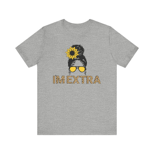 I'm Extra Sunflower Leopard Girl Graphic Tee | Women's Crafty Inspiration T-Shirt
