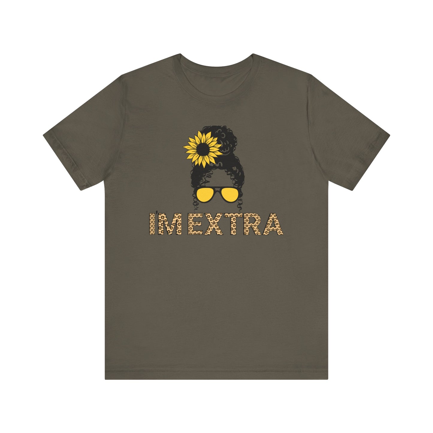 I'm Extra Sunflower Leopard Girl Graphic Tee | Women's Crafty Inspiration T-Shirt