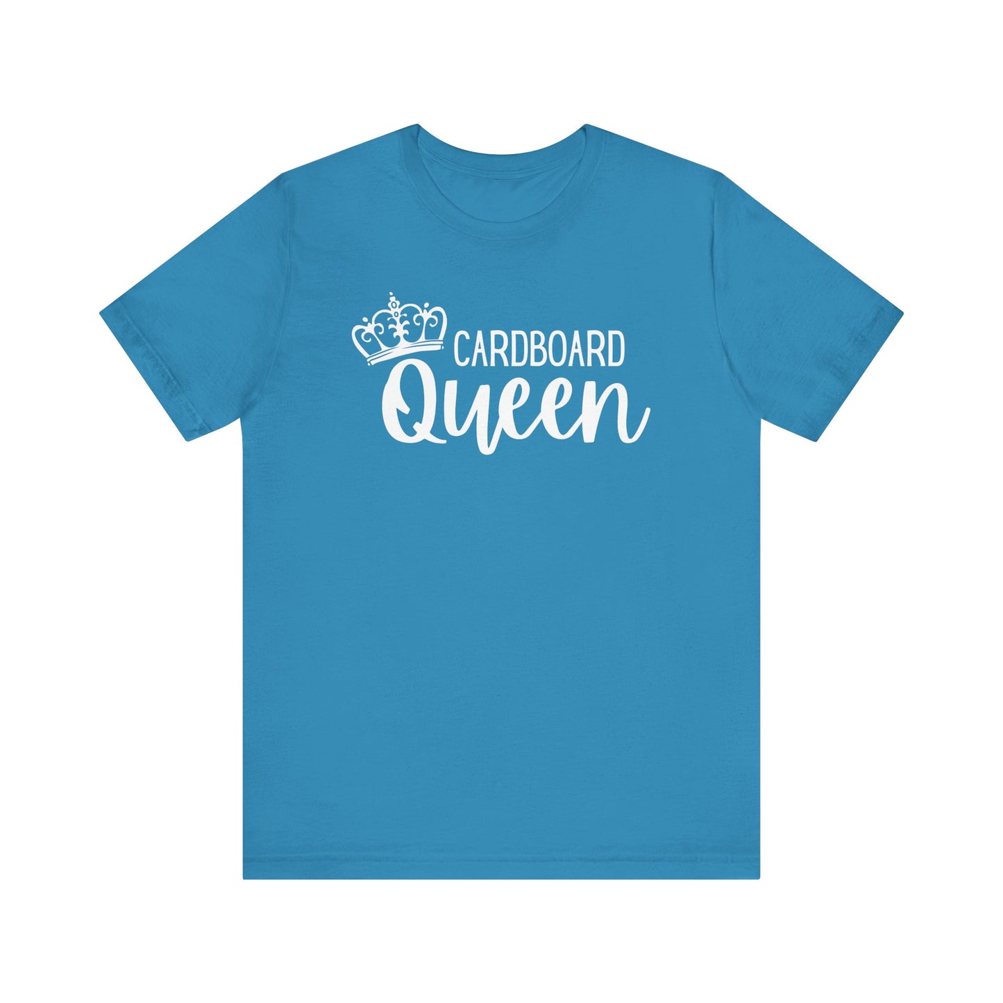 Cardboard Queen Graphic Tee | Pink, Aqua, Black with Crown | Crafty T-Shirt