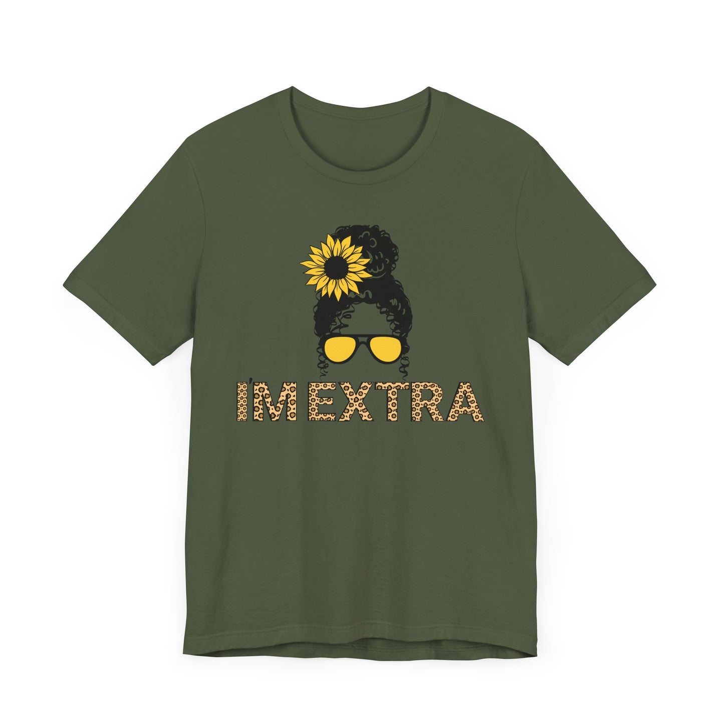 I'm Extra Sunflower Leopard Girl Graphic Tee | Women's Crafty Inspiration T-Shirt