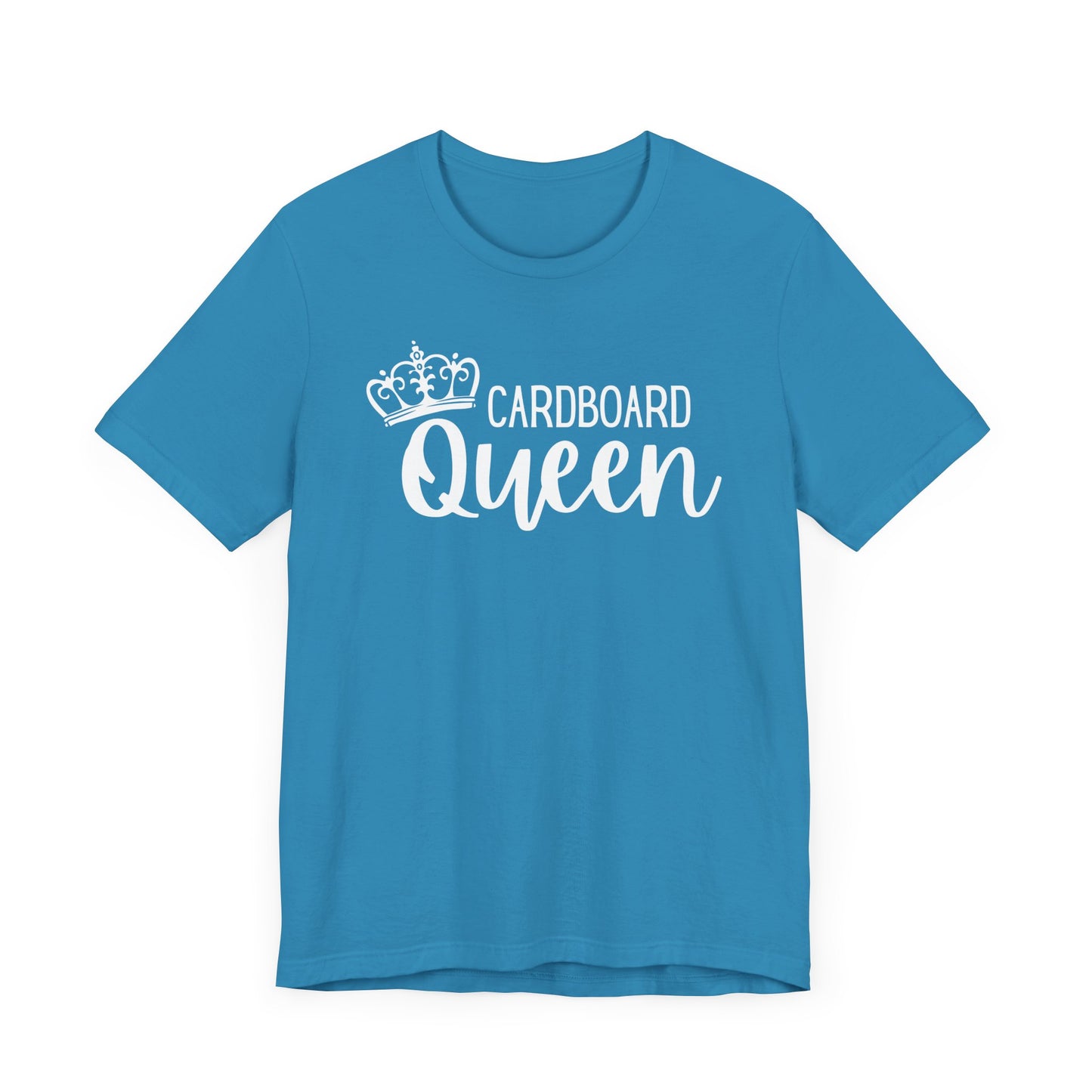 Cardboard Queen Graphic Tee | Pink, Aqua, Black with Crown | Crafty T-Shirt