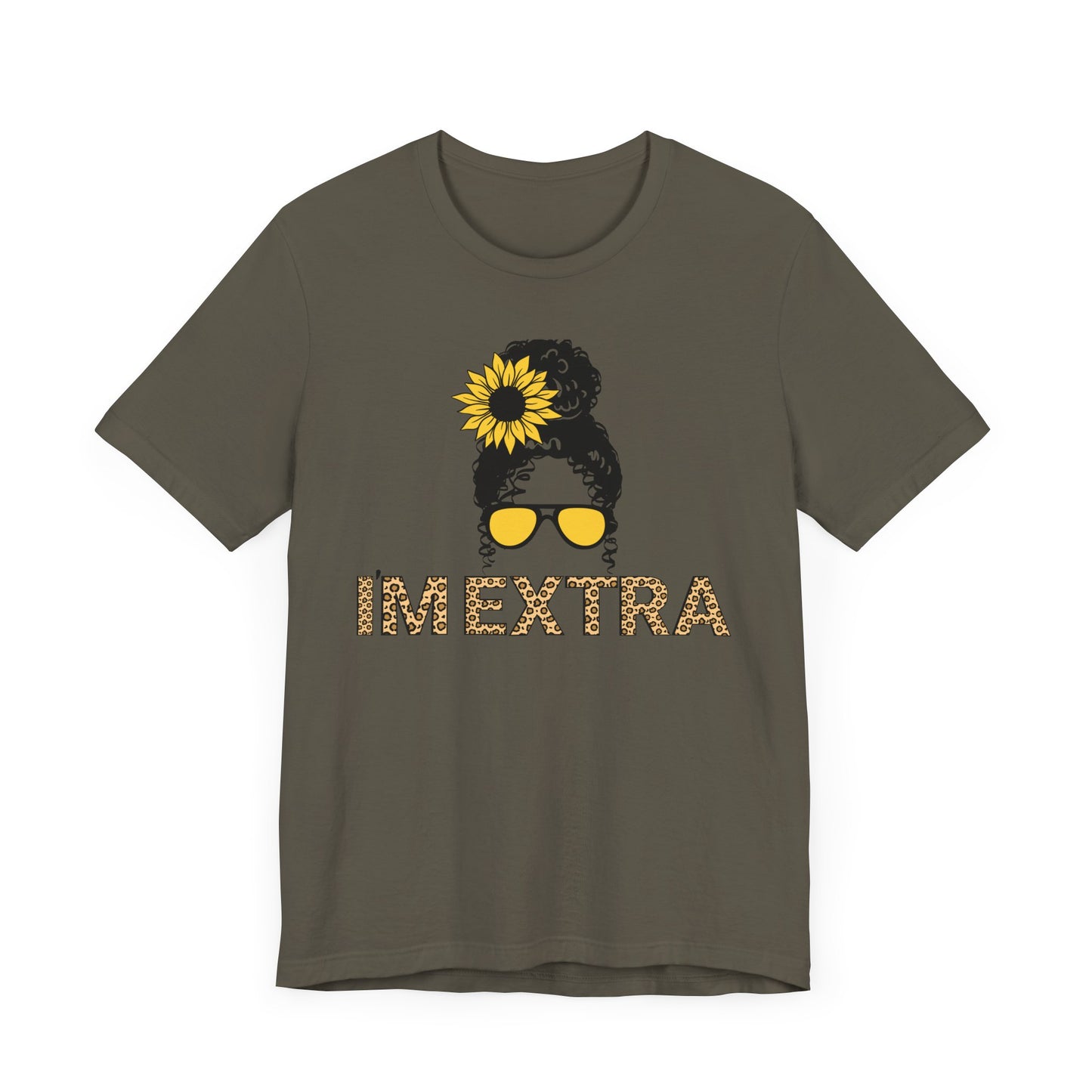 I'm Extra Sunflower Leopard Girl Graphic Tee | Women's Crafty Inspiration T-Shirt