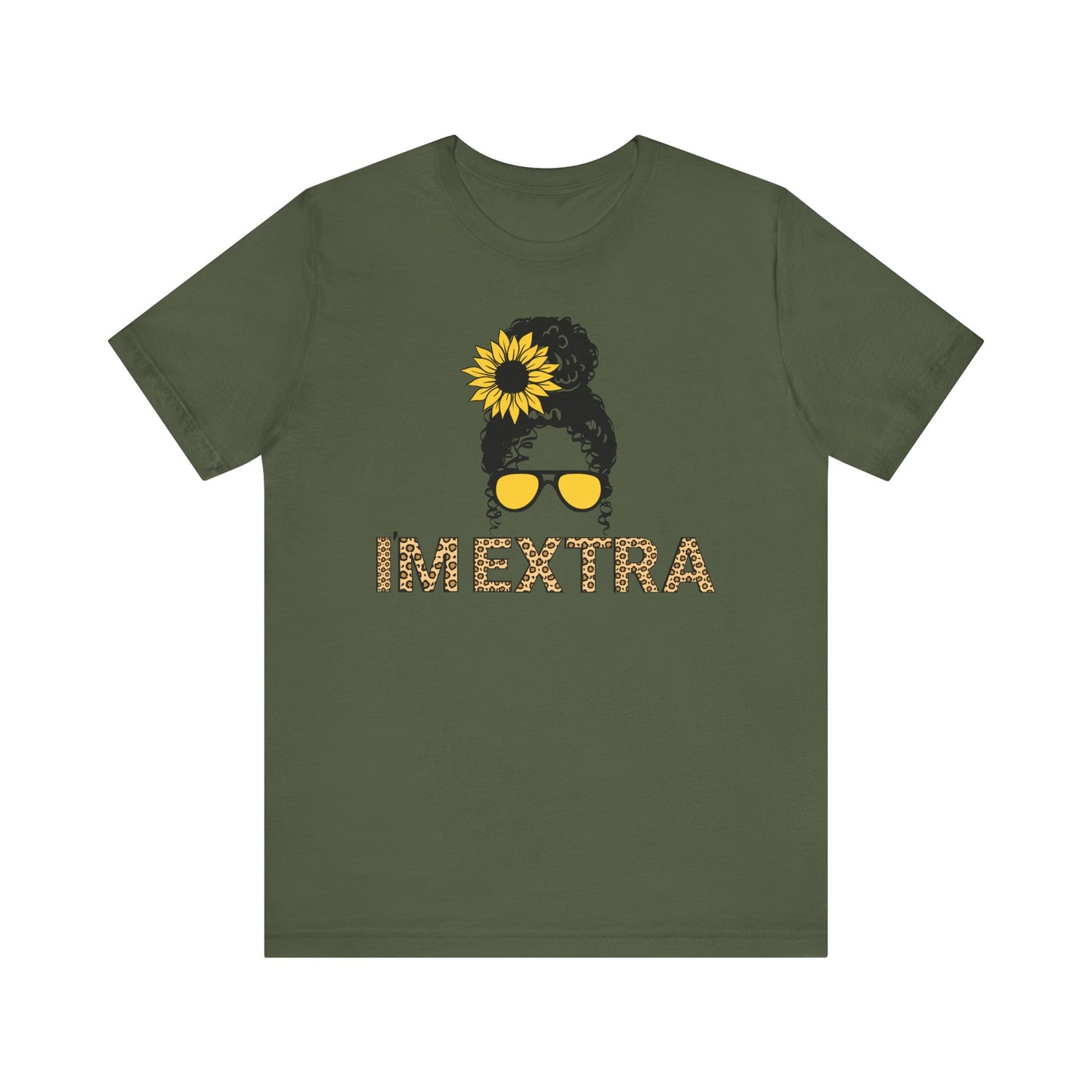 I'm Extra Sunflower Leopard Girl Graphic Tee | Women's Crafty Inspiration T-Shirt