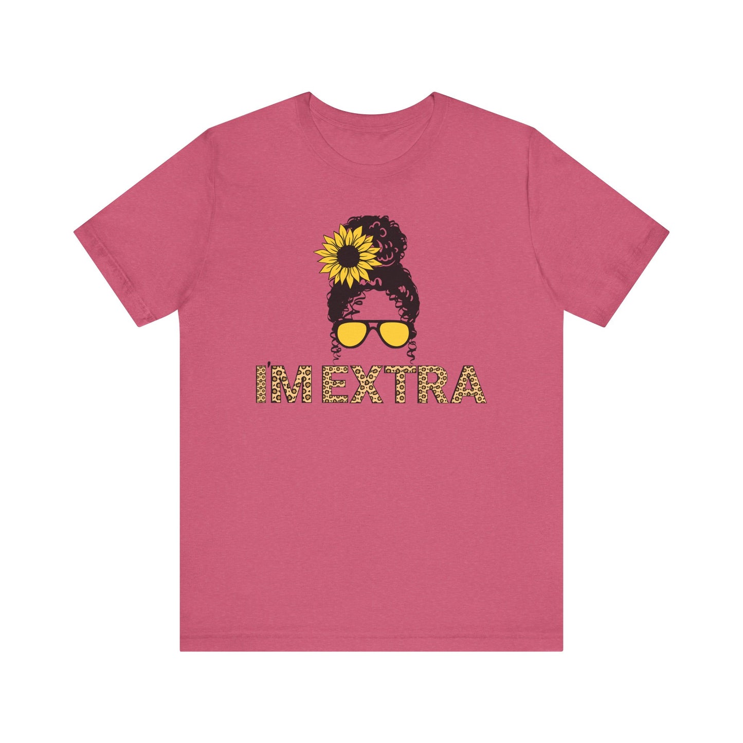 I'm Extra Sunflower Leopard Girl Graphic Tee | Women's Crafty Inspiration T-Shirt