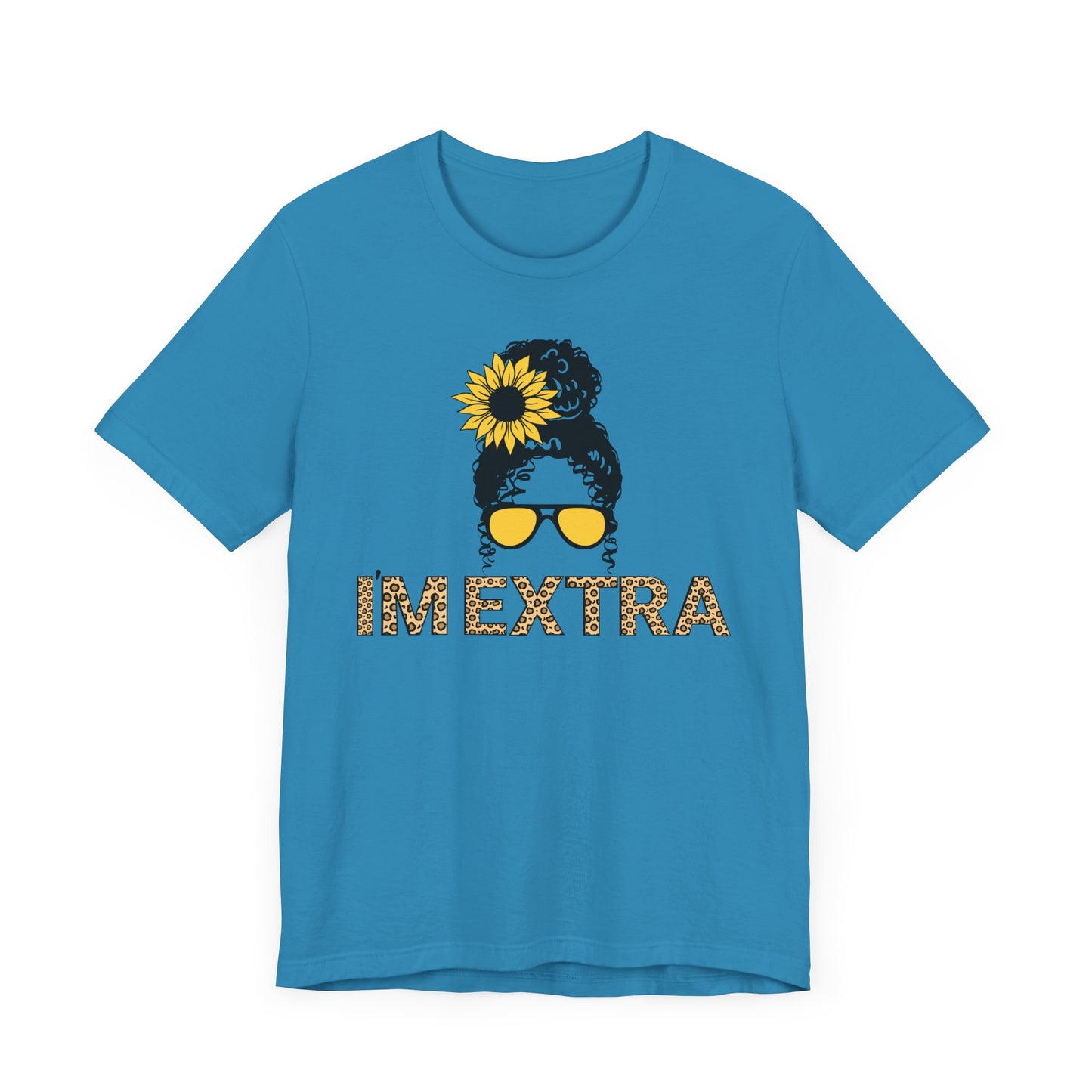 I'm Extra Sunflower Leopard Girl Graphic Tee | Women's Crafty Inspiration T-Shirt