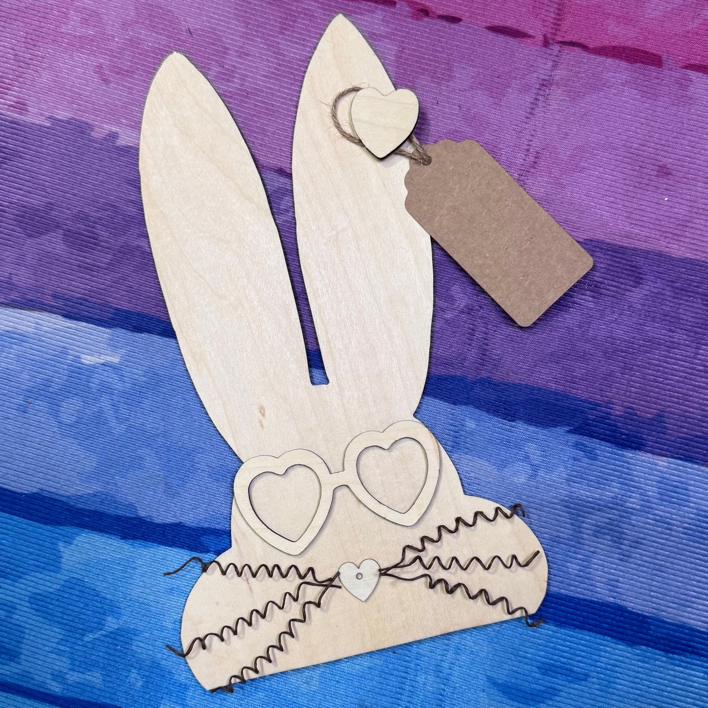 Chubby Bunny Wood Cutout and Kit