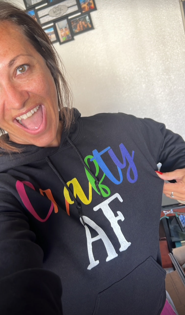 Crafty AF Heavy Blend Hooded Sweatshirt | Women's Crafty Inspirational Hoodie