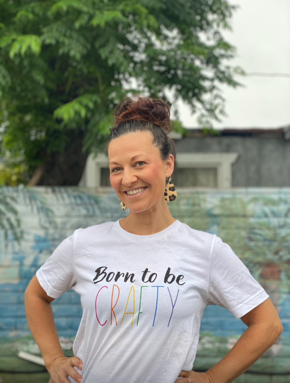 Born to Be Crafty Graphic Tee | Women's Crafty Inspiration T-Shirt
