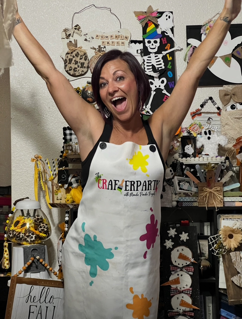The CRafterparty Apron with Paint Splatter