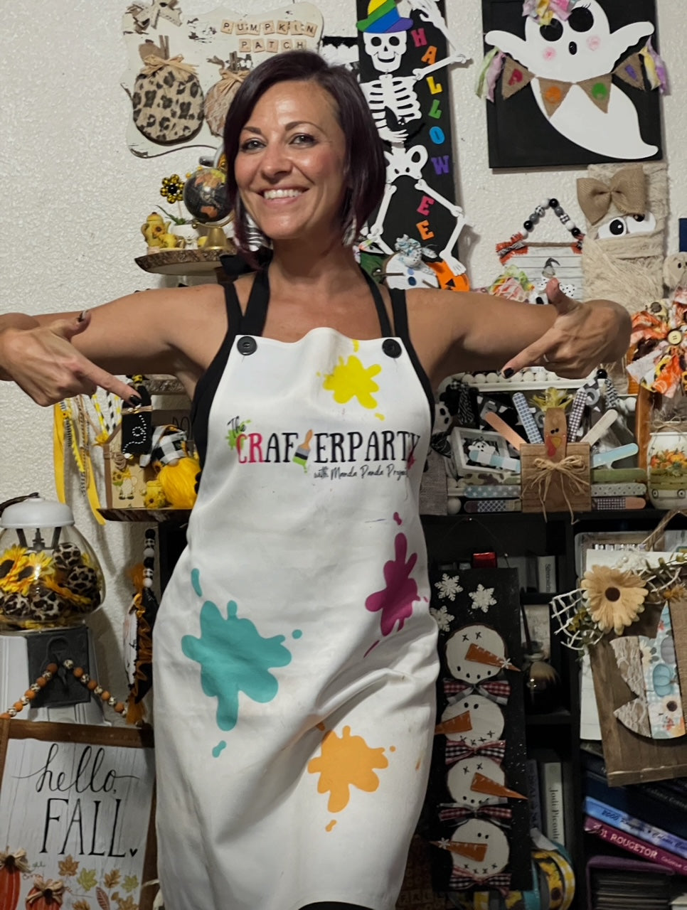 The CRafterparty Apron with Paint Splatter