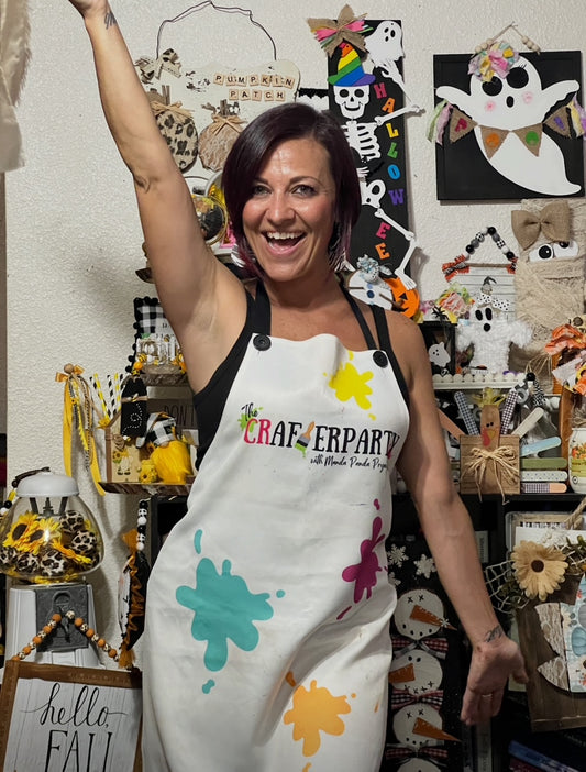 The CRafterparty Apron with Paint Splatter