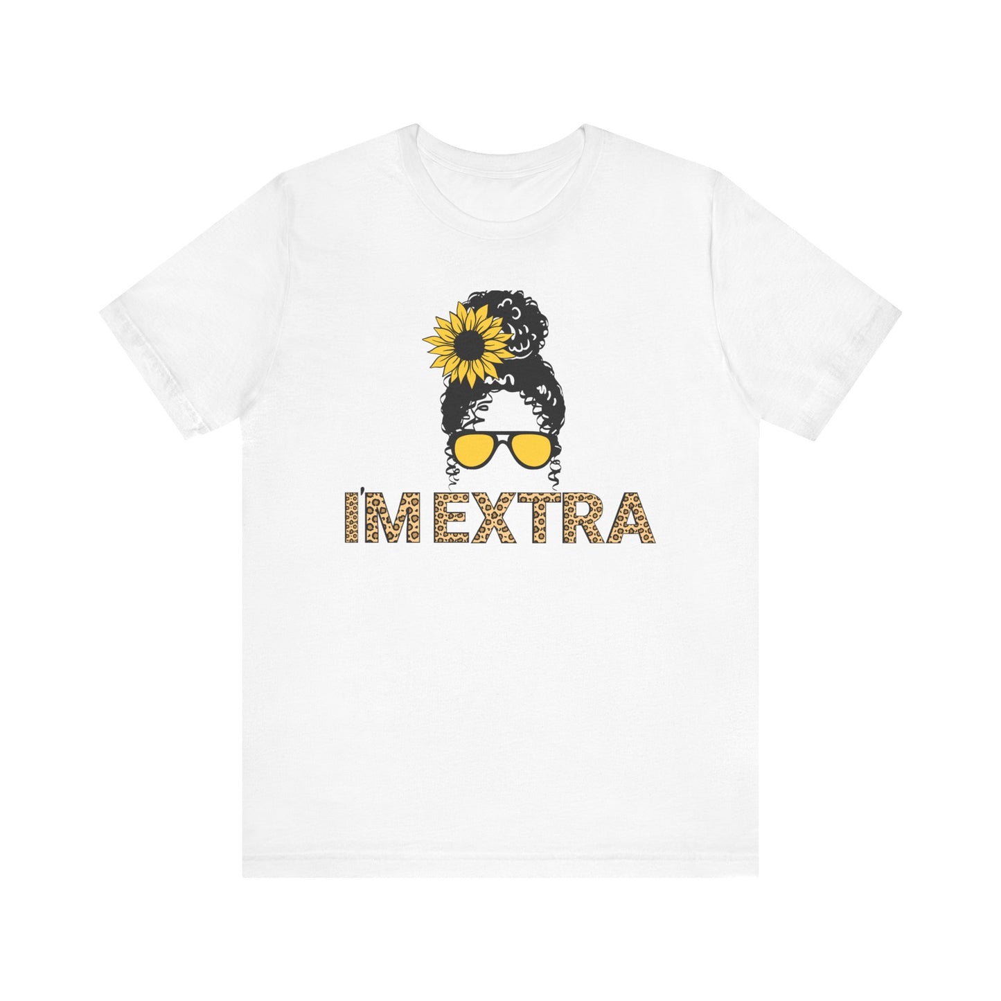 I'm Extra Sunflower Leopard Girl Graphic Tee | Women's Crafty Inspiration T-Shirt
