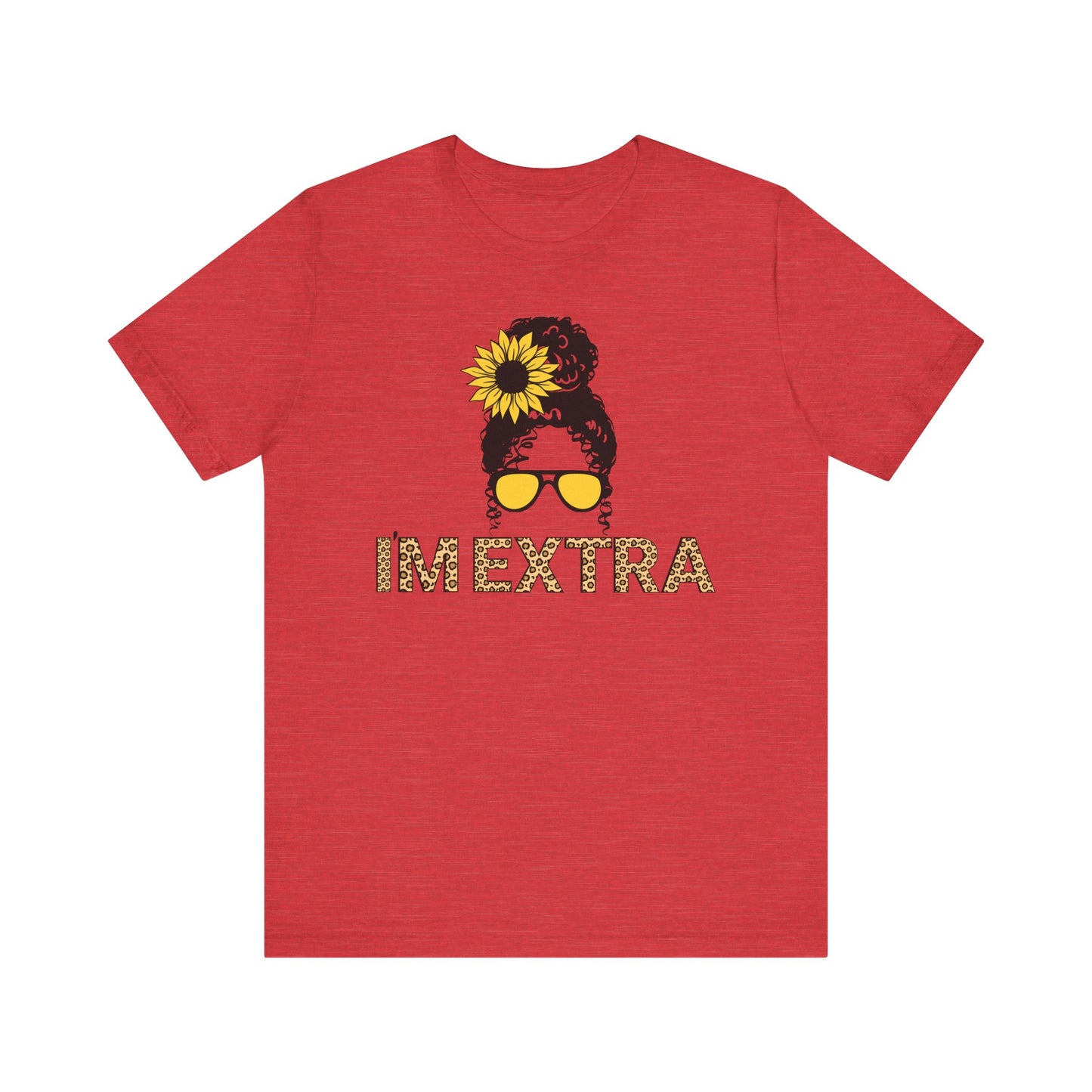I'm Extra Sunflower Leopard Girl Graphic Tee | Women's Crafty Inspiration T-Shirt