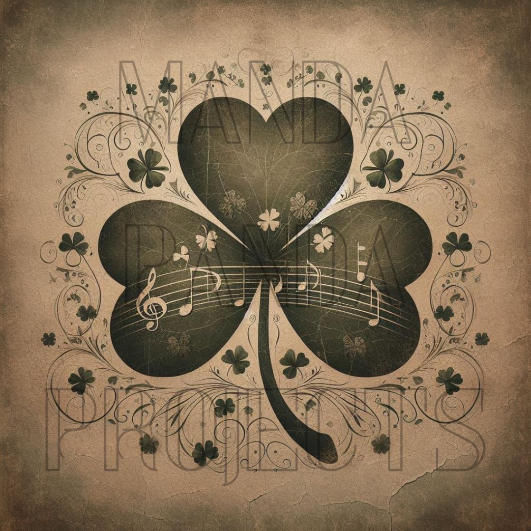 St. Patricks Day Vintage Shamrock Printable Bundle
