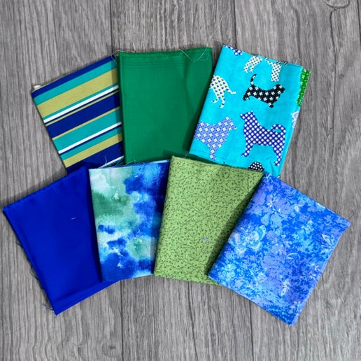 7 Fabric Bundle: "Who Let the Dogs Out"