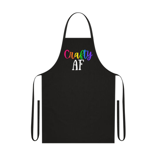 Crafty AF Black Cotton Apron