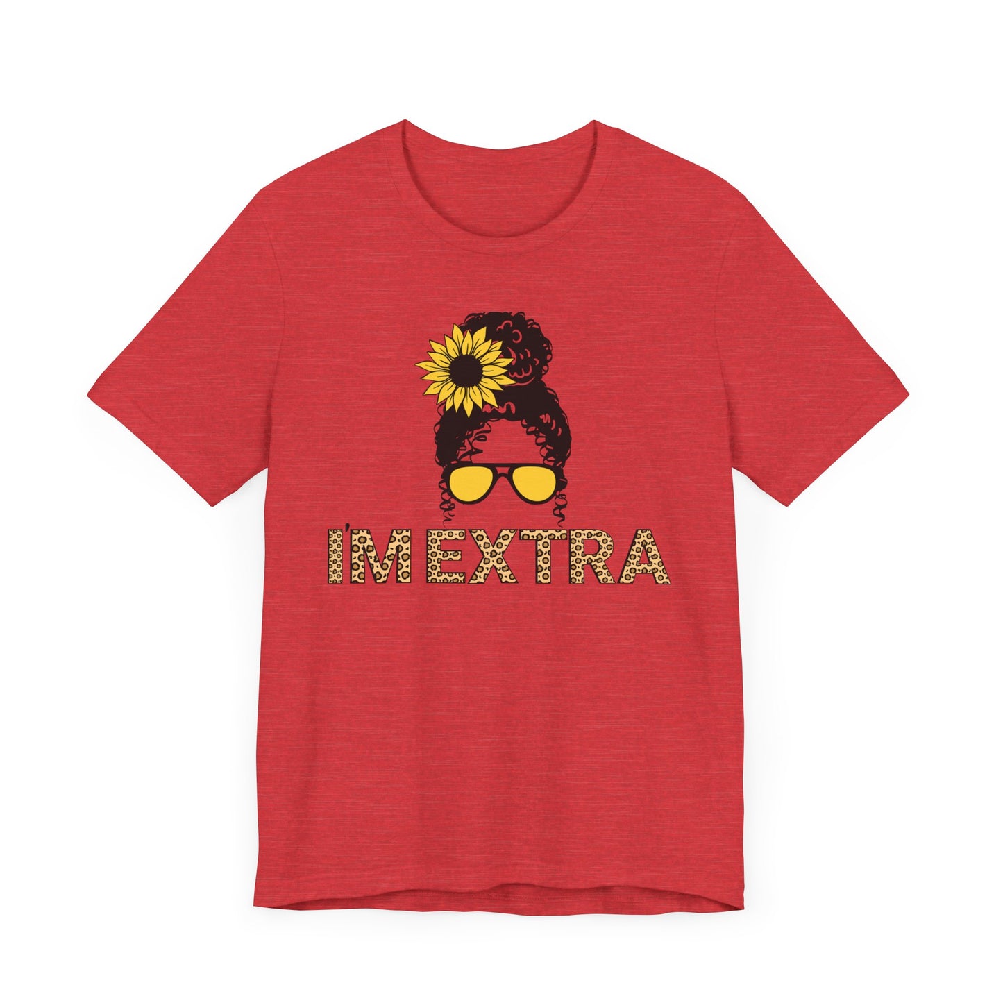 I'm Extra Sunflower Leopard Girl Graphic Tee | Women's Crafty Inspiration T-Shirt