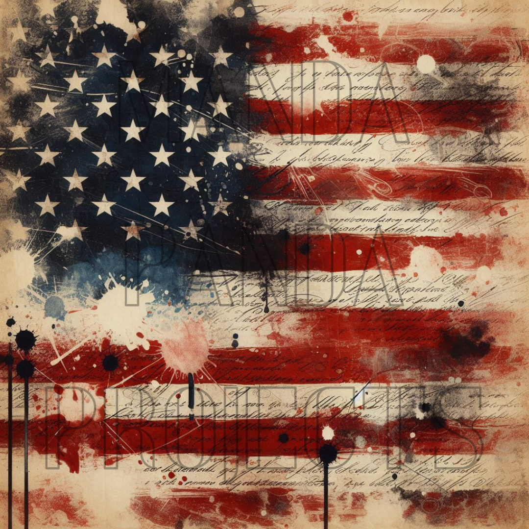 Vintage Distressed American Flag Printable Bundle
