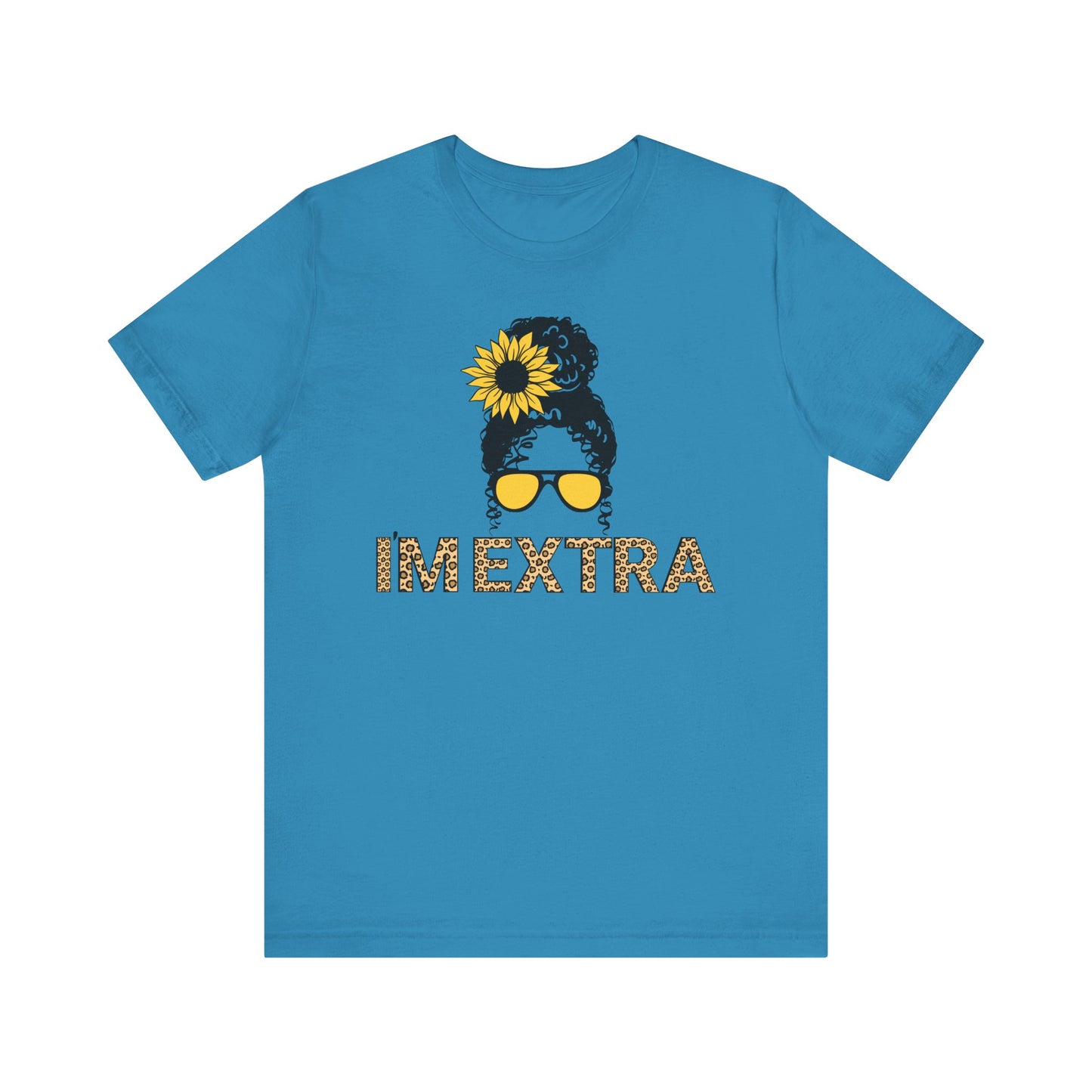 I'm Extra Sunflower Leopard Girl Graphic Tee | Women's Crafty Inspiration T-Shirt