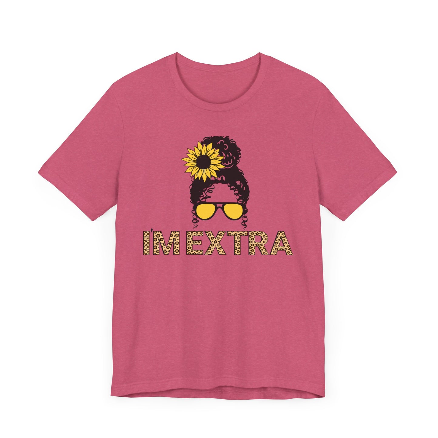 I'm Extra Sunflower Leopard Girl Graphic Tee | Women's Crafty Inspiration T-Shirt