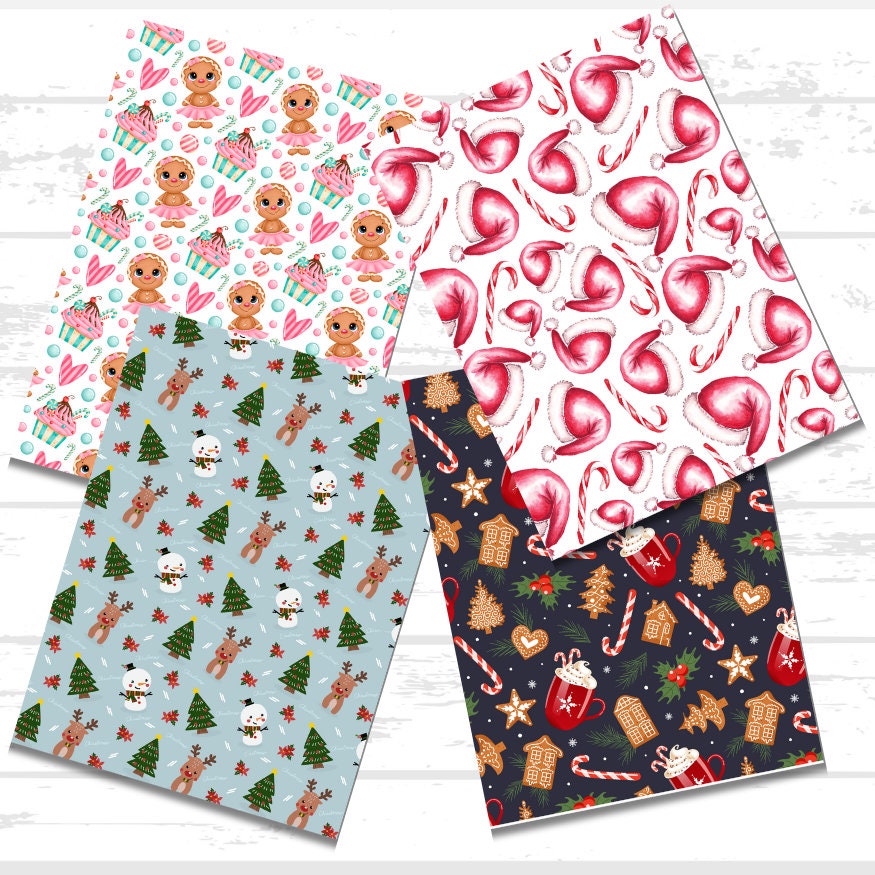 Christmas Printable Scrapbook Paper Bundle | Winter