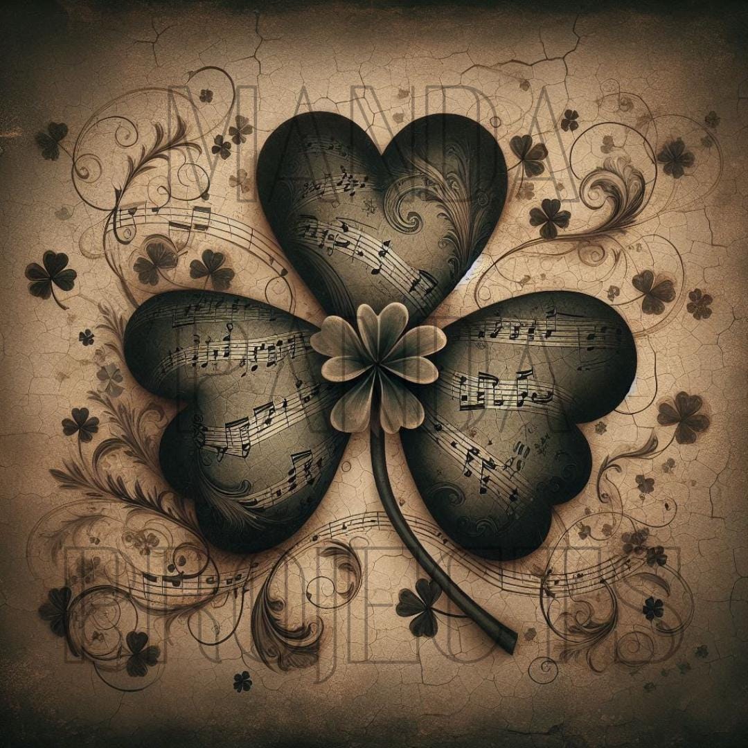 St. Patricks Day Vintage Shamrock Printable Bundle