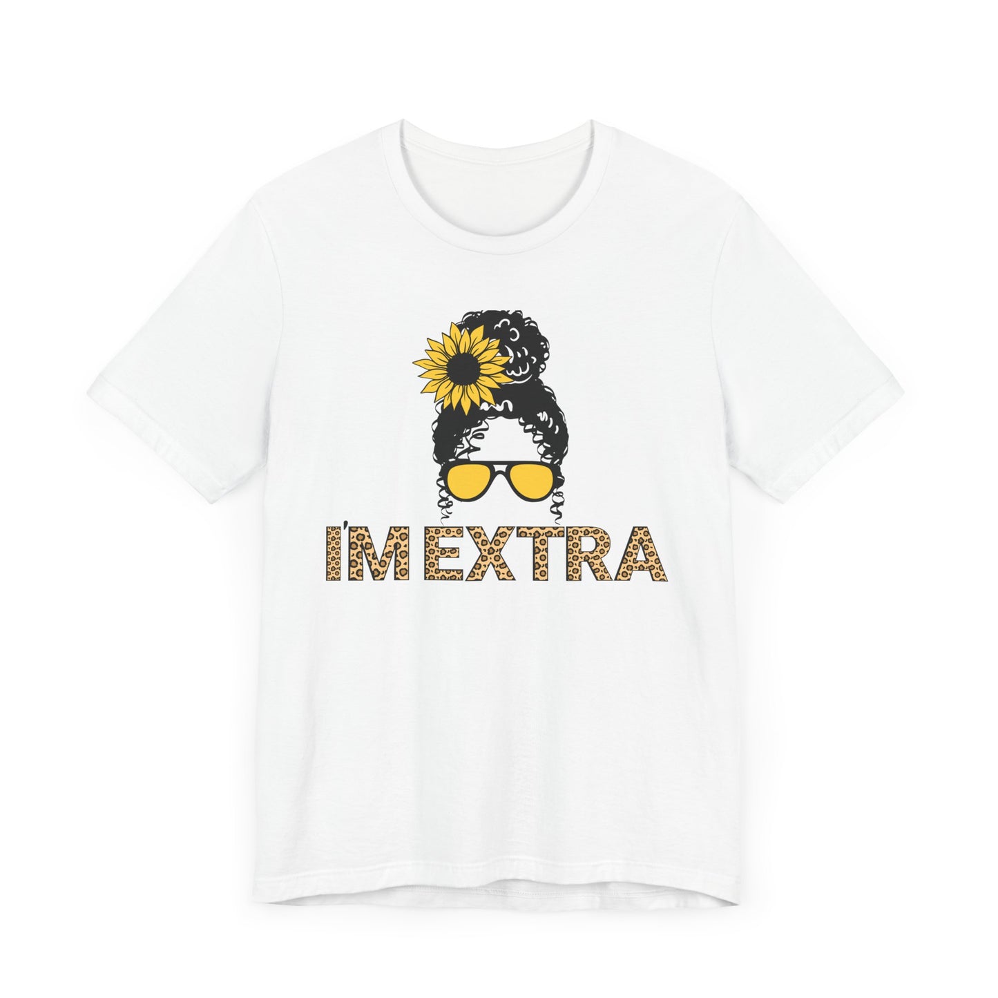 I'm Extra Sunflower Leopard Girl Graphic Tee | Women's Crafty Inspiration T-Shirt