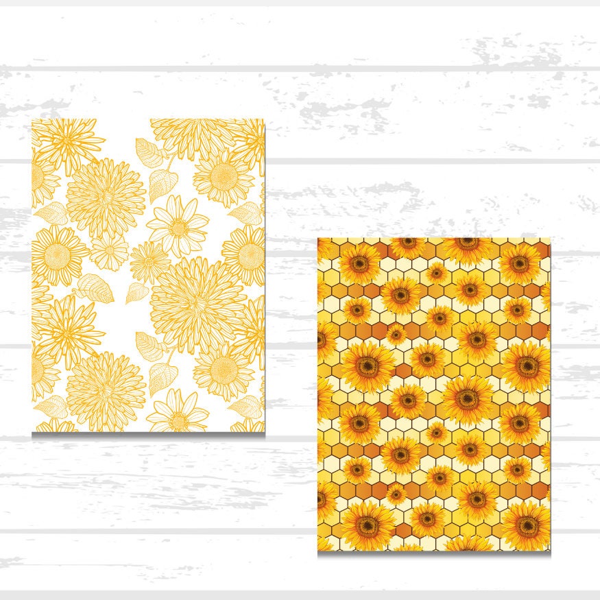 Sunflower Scrapbook Paper Bundle