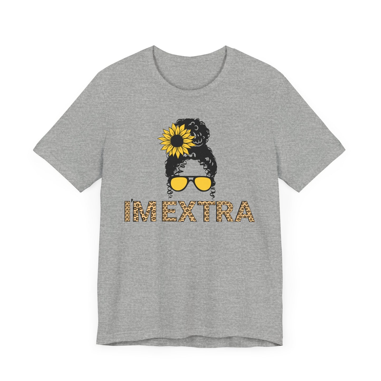 I'm Extra Sunflower Leopard Girl Graphic Tee | Women's Crafty Inspiration T-Shirt
