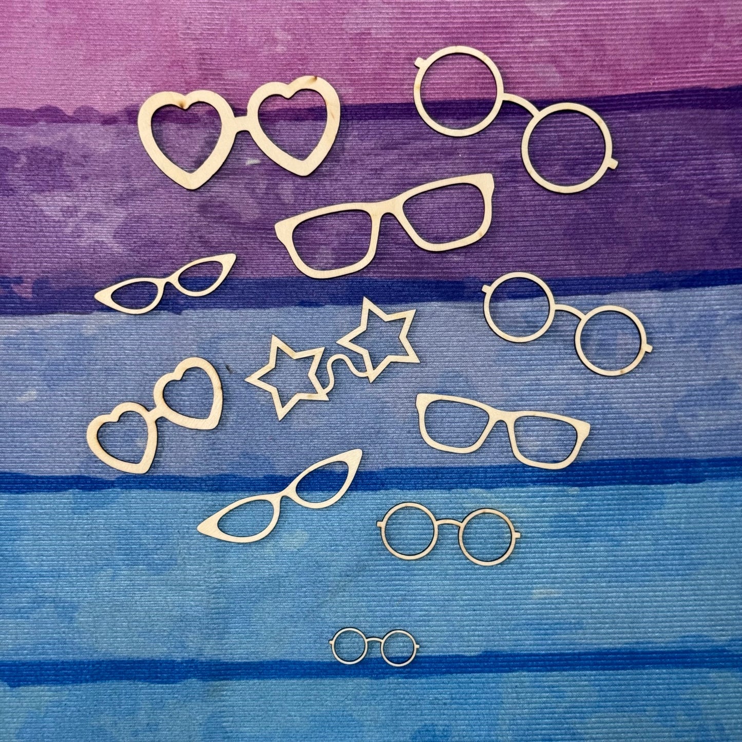 Wood Eyeglasses Packs | Round, Square, Cateye, Heart, Star