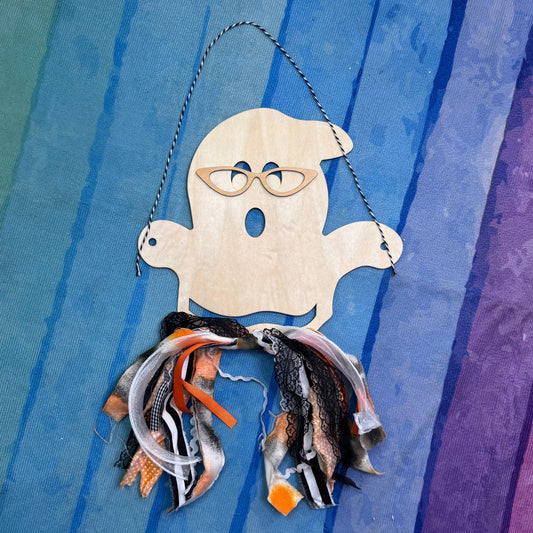 Halloween Rag Ghost Cutout and Kit