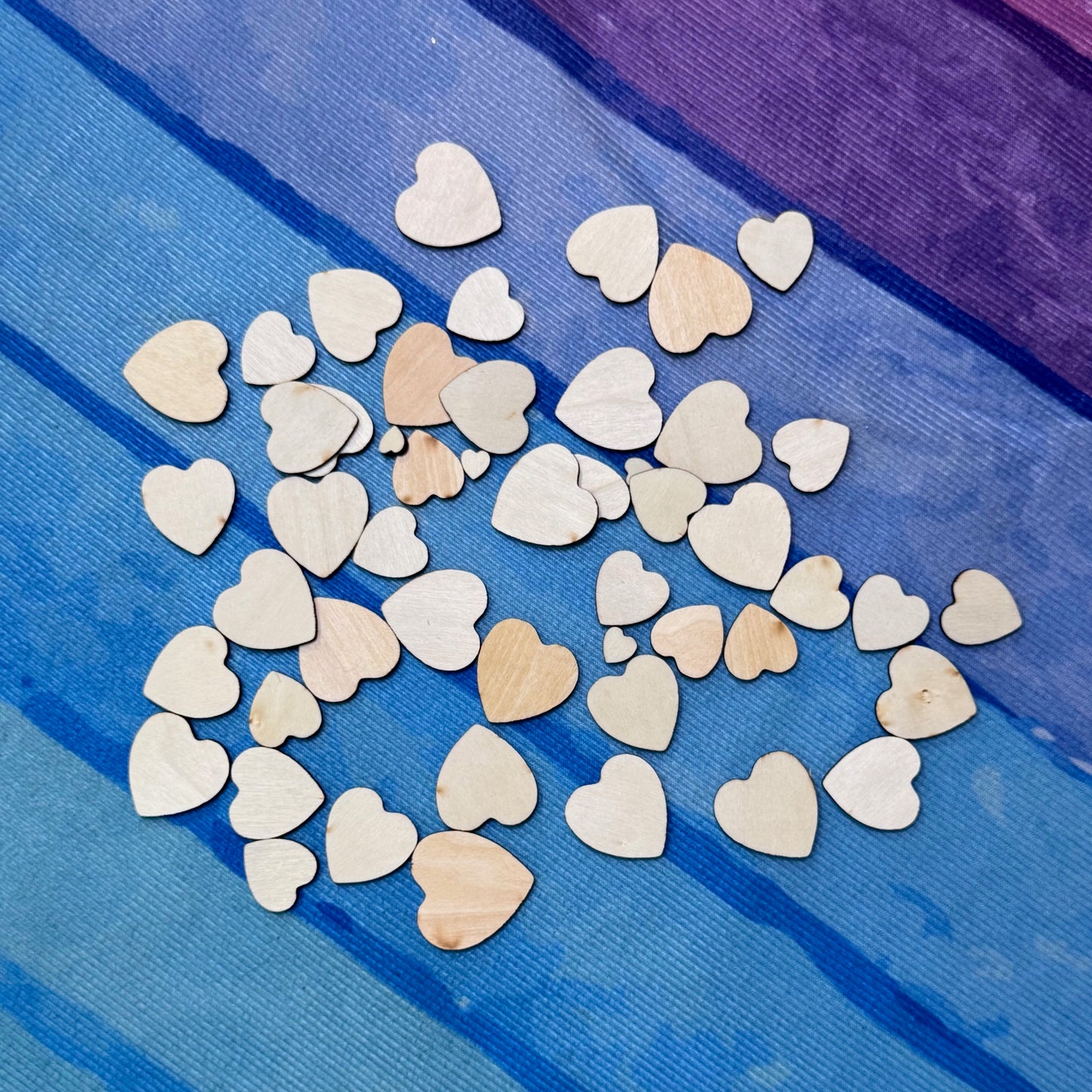 Small Wood Shape Packs - Hearts | Stars | Circles | Tile | Oblong