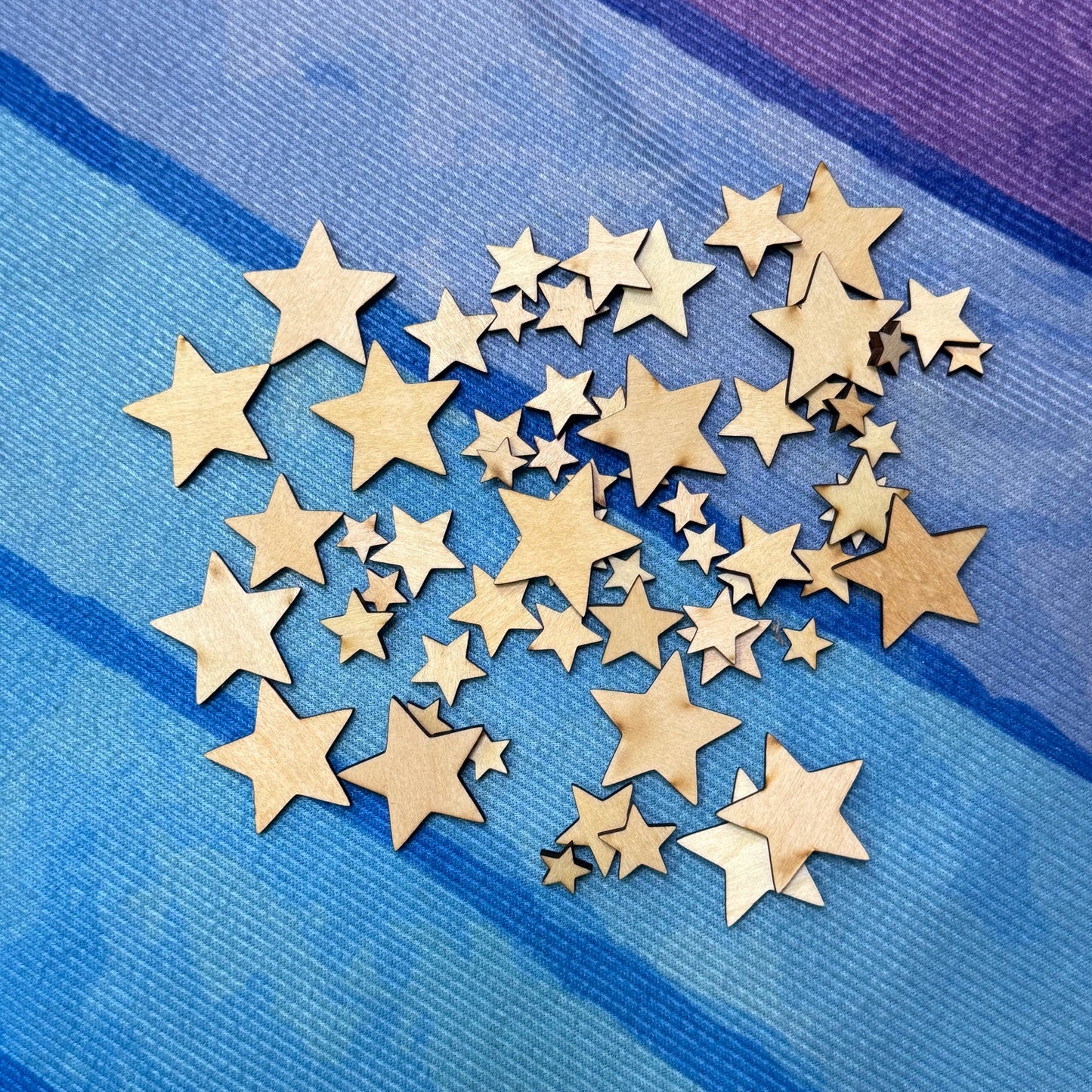 Small Wood Shape Packs - Hearts | Stars | Circles | Tile | Oblong
