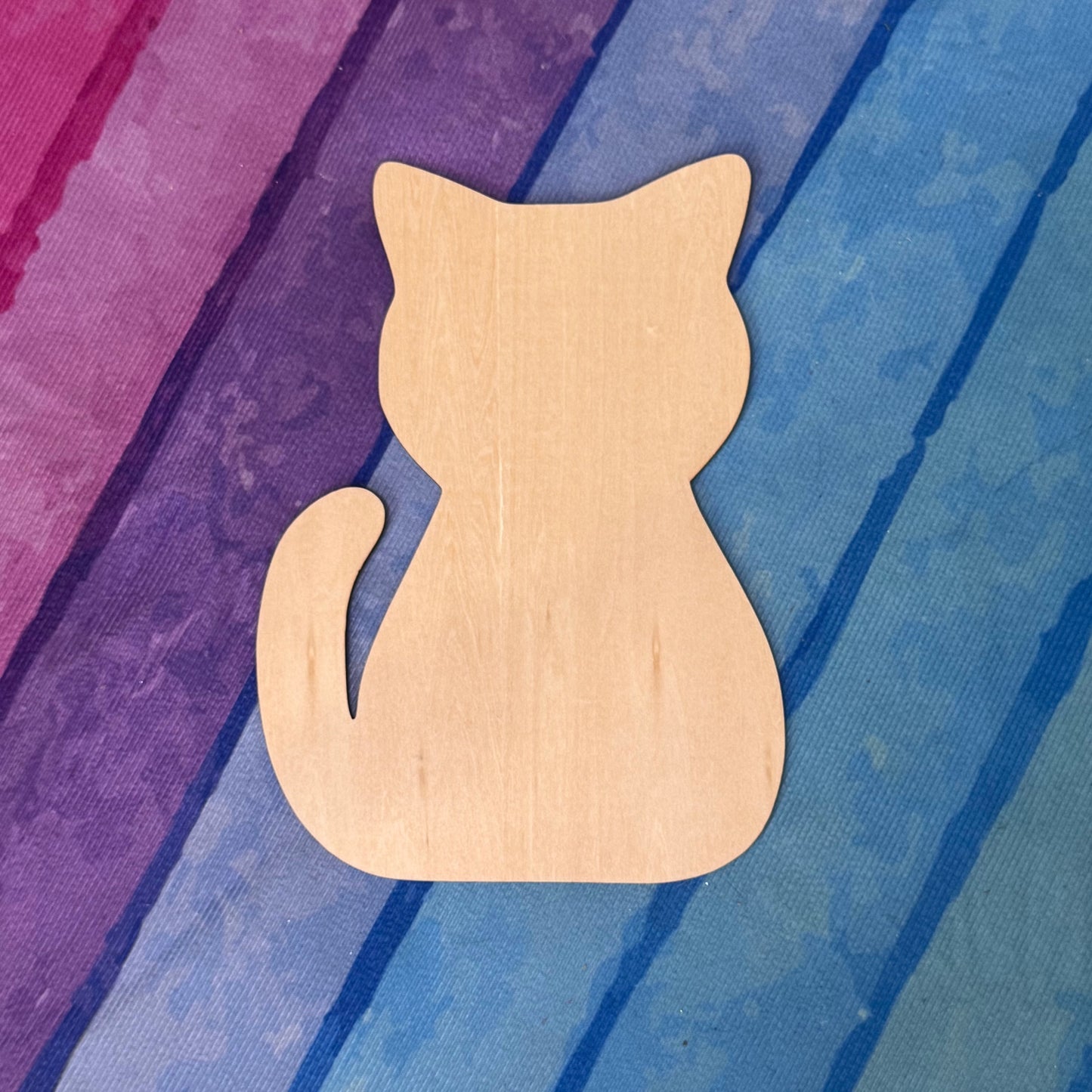Halloween Cat Wood Cutout and Kit