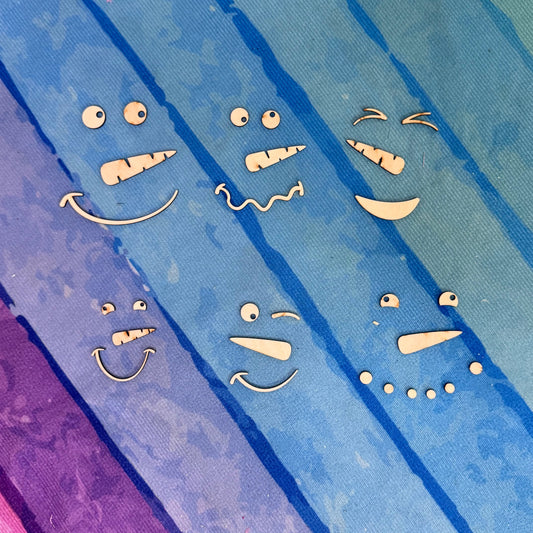 Wood Snowman Faces Pack - Mix n' Match