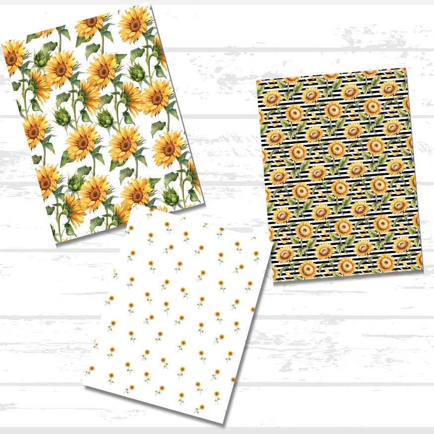 Sunflower Scrapbook Paper Bundle