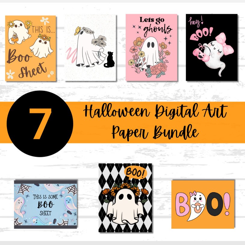 Halloween Ghost Printable Paper Bundle