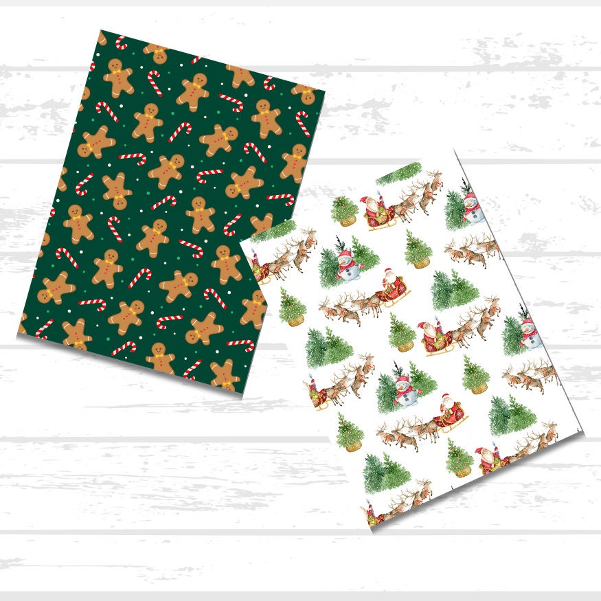 Christmas Printable Scrapbook Paper Bundle | Winter