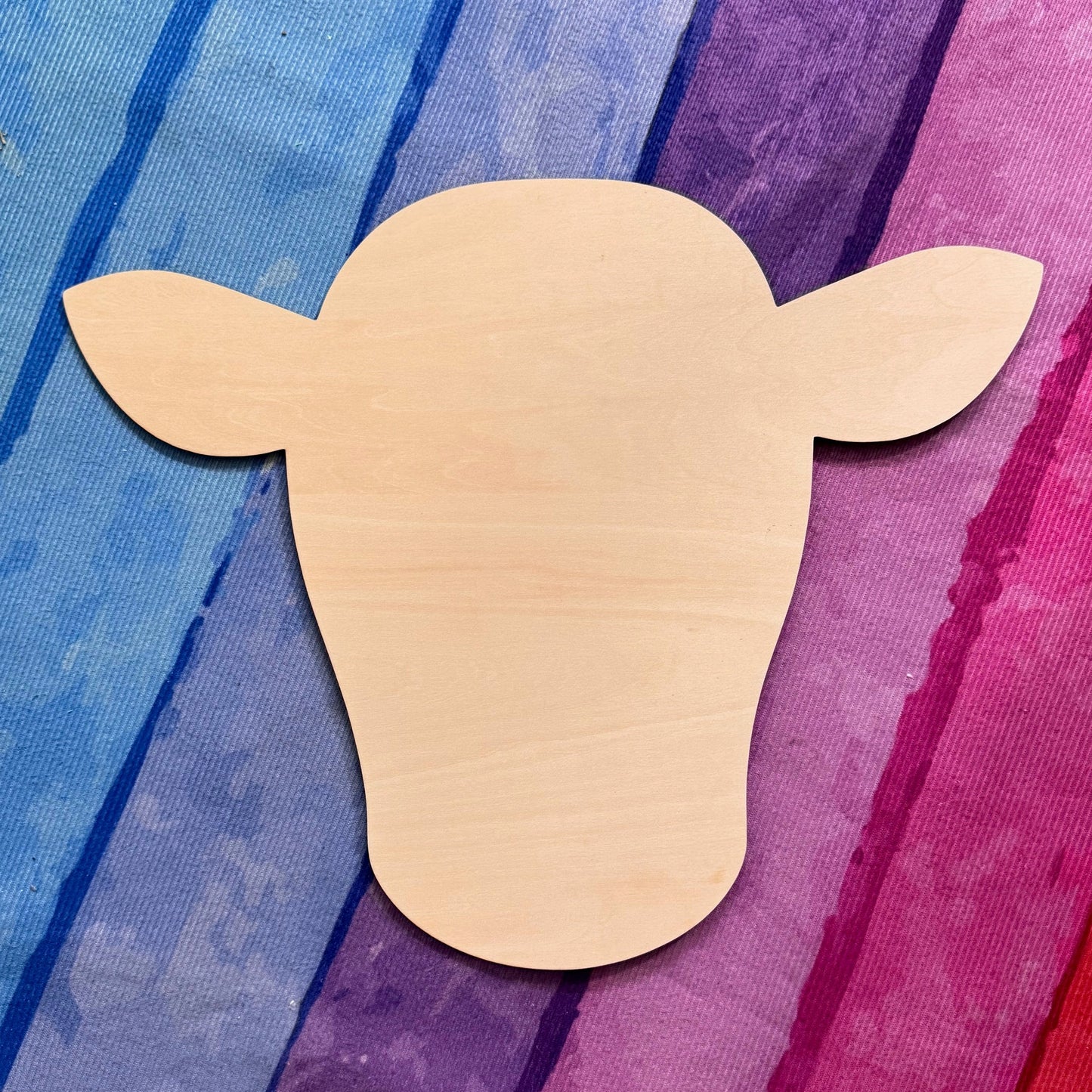 Wood Cow Head