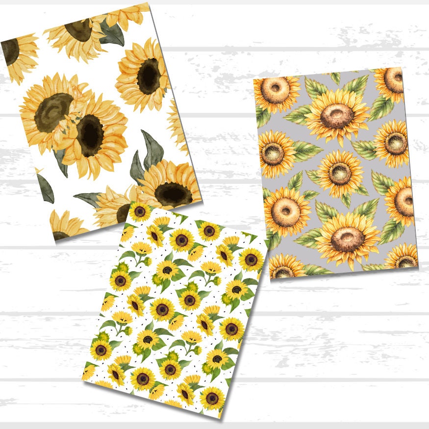 Sunflower Scrapbook Paper Bundle