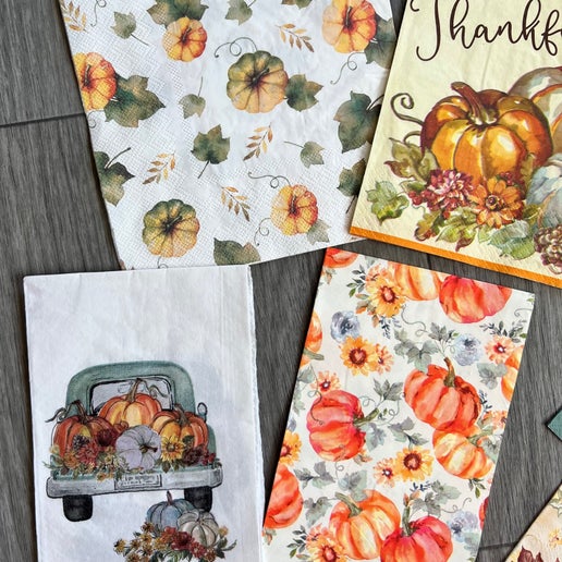 Vintage Pumpkin Mini Napkin Pack - 7 Napkins