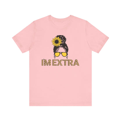 I'm Extra Sunflower Leopard Girl Graphic Tee | Women's Crafty Inspiration T-Shirt