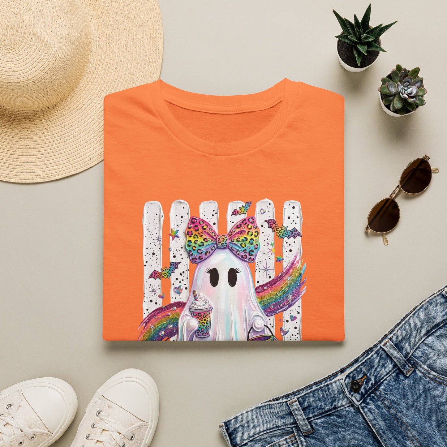Rainbow Ghost Halloween T-shirt
