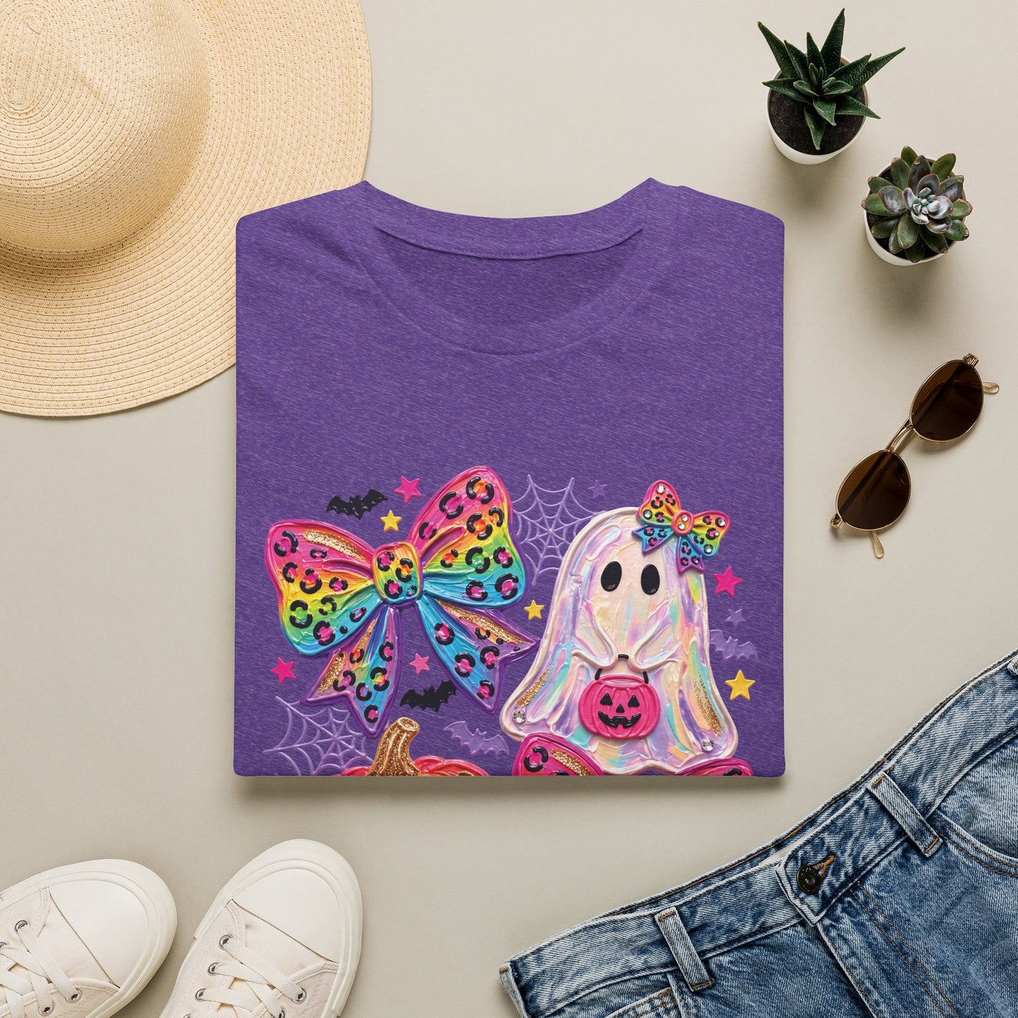 Rainbow Coquette Bow Halloween T-shirt