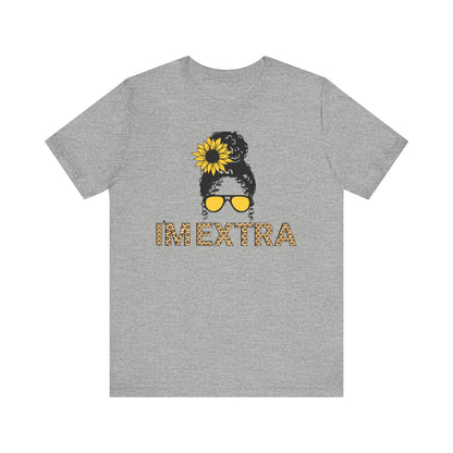 I'm Extra Sunflower Leopard Girl Graphic Tee | Women's Crafty Inspiration T-Shirt