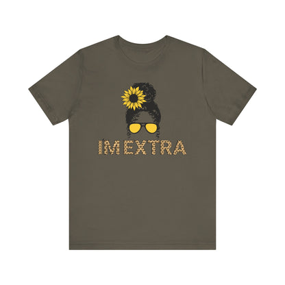 I'm Extra Sunflower Leopard Girl Graphic Tee | Women's Crafty Inspiration T-Shirt