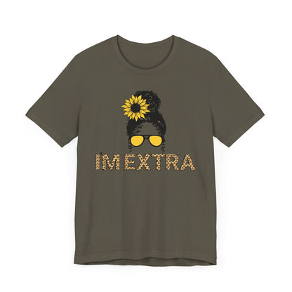 I'm Extra Sunflower Leopard Girl Graphic Tee | Women's Crafty Inspiration T-Shirt