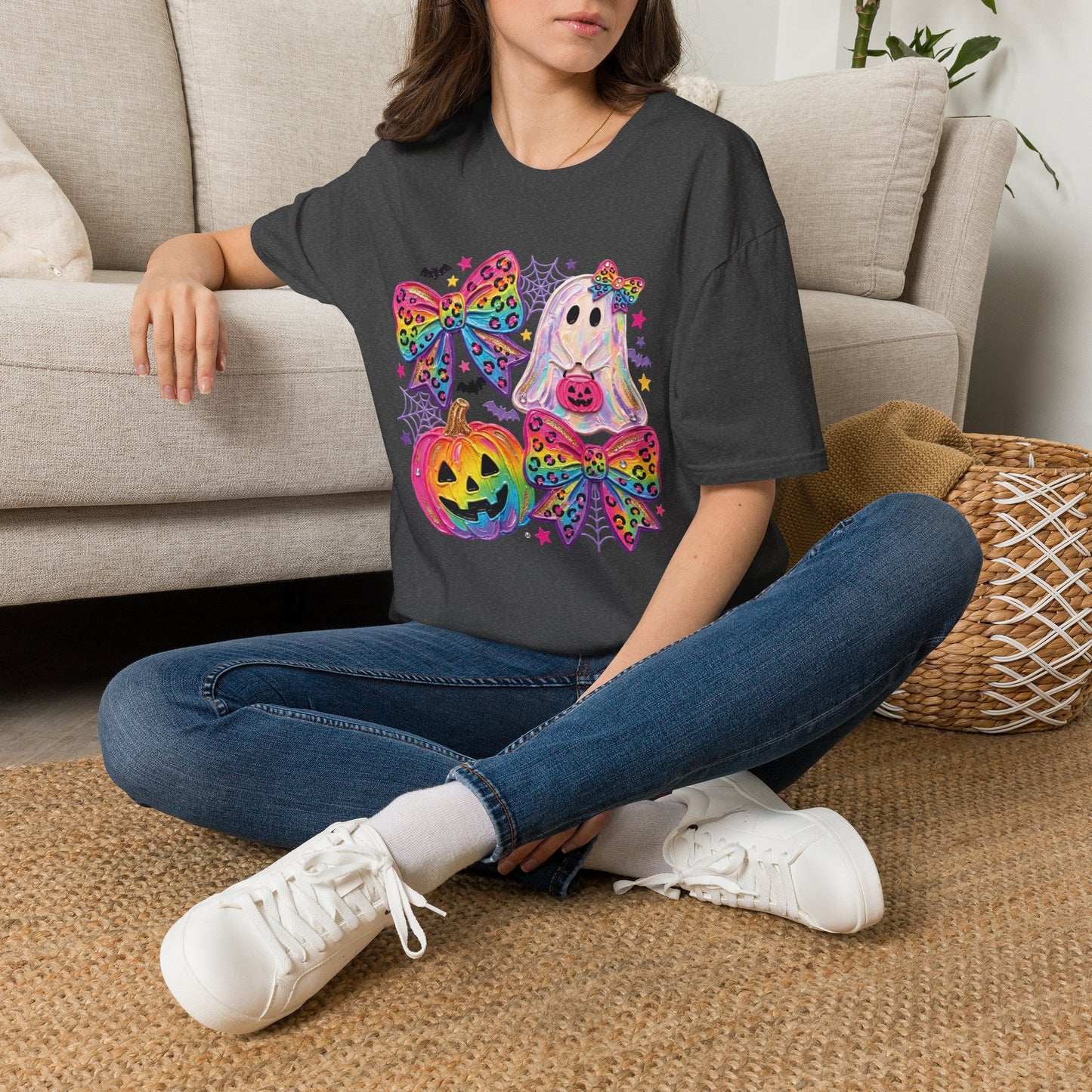 Rainbow Coquette Bow Halloween T-shirt