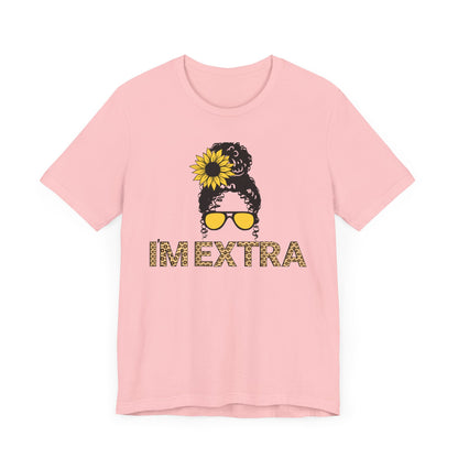 I'm Extra Sunflower Leopard Girl Graphic Tee | Women's Crafty Inspiration T-Shirt