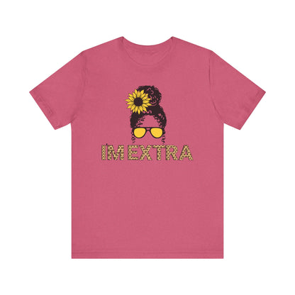 I'm Extra Sunflower Leopard Girl Graphic Tee | Women's Crafty Inspiration T-Shirt
